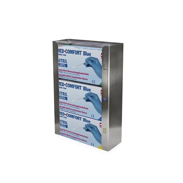 Handschuhspender Trio, 3 Boxen, Edelstahl